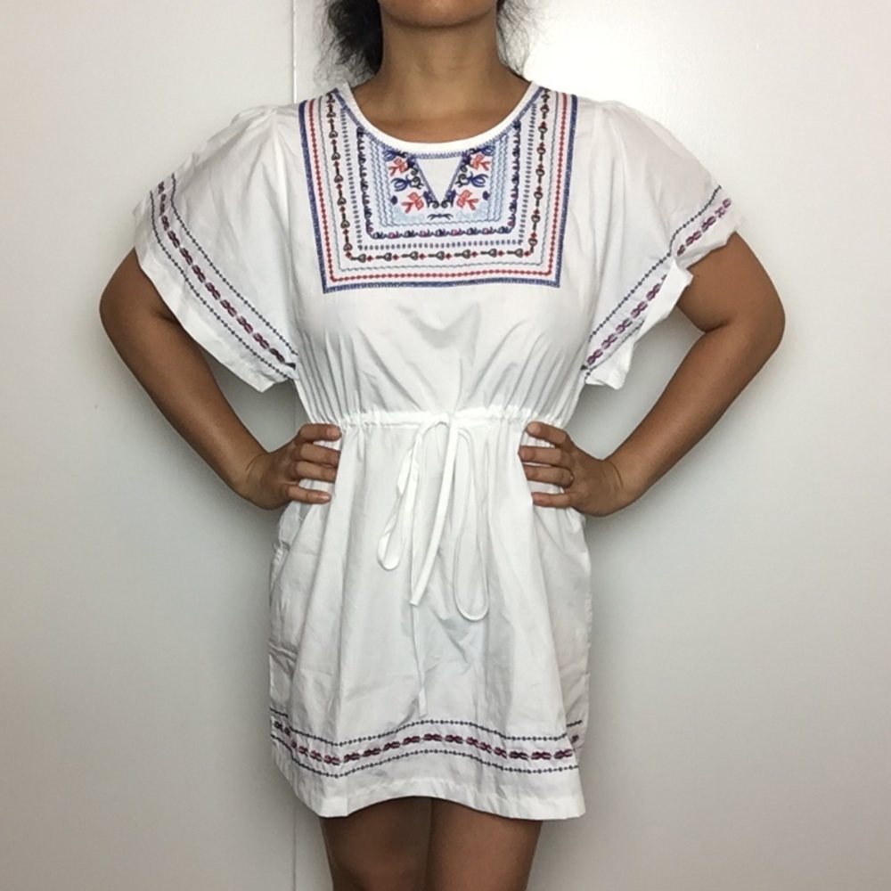 Meng Fei Lu Mexican Print Beach Dress